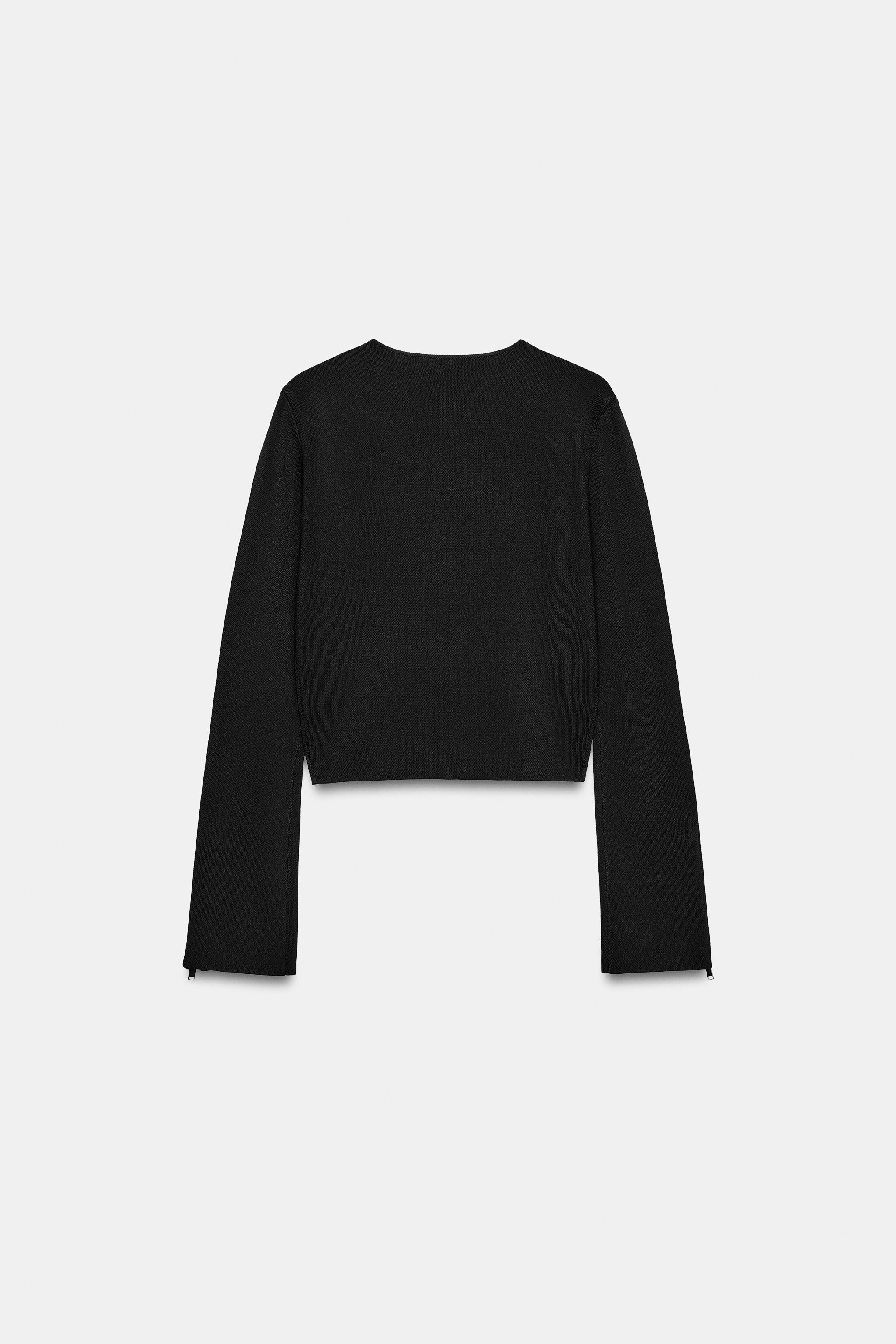 ZIPPERED CARDIGAN
